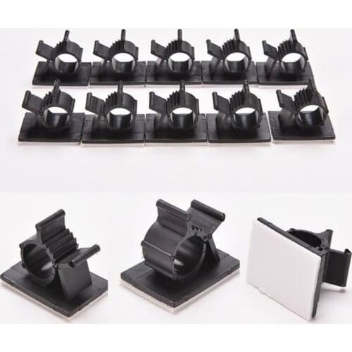 5pcs Adjustable Cable Clips Range 8 - 25.4 mm Wire Fixed Clamp Self Adhesive Sticker