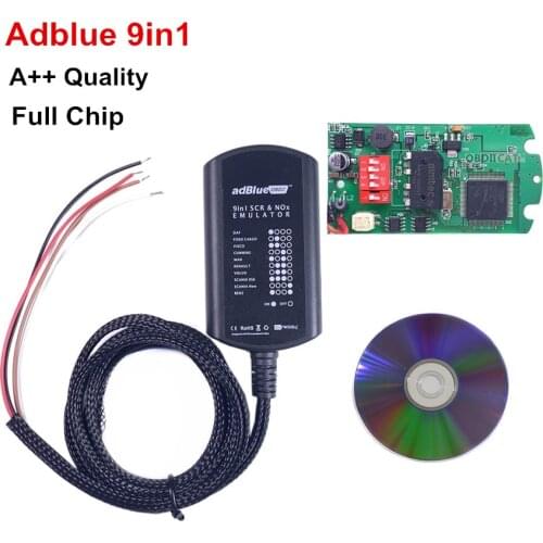 Adblue 9in1 A+ Quality New Truck Adblue ADBLUE Emulator 8 in 1 with Nox Sensor Full Chip Emulator Truck Diagnostic Tool