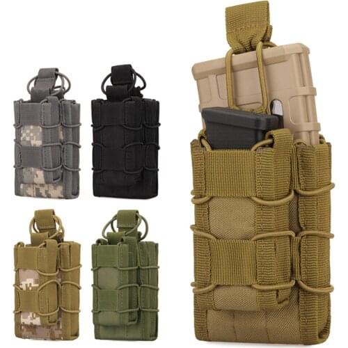 Tactical Modular Rifle Pistol Magazine Pouch Molle Military Airsoft Ammo Pocket Mag Carrier Case Hunting Accessories X125G