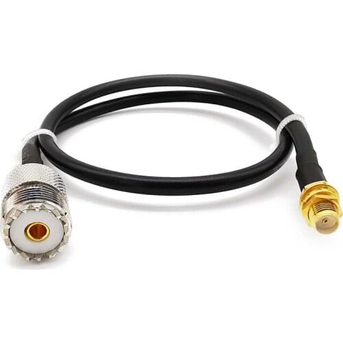 UHF SO239 to SMA RF Coaxial Antenna Connector SMA Female Jack to UHF SO239 Female Socket Adapter Extension RG58 Pigtail Cable
