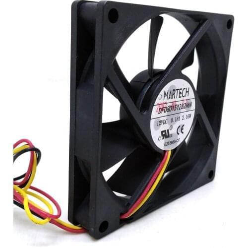 10pcs 80mm fan 12v FAN DF0801512B2MN 8015 Power Supply Silent Computer CPU Radiator High-wind Speed Fan