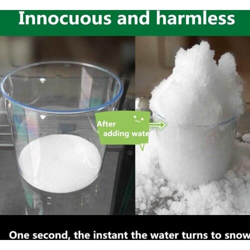 Water Turns to Snow Magic Props DIY Made Snow Powder Christmas Holiday Snow Display Window decoration Simulation Snowflake Gift