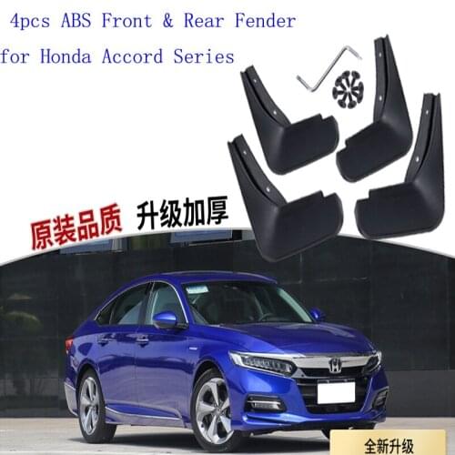 High-quality 4pcs ABS Front & Rear Fender for Honda Accord Series Car Mud Flaps Splash Guard Mudguard Mudflaps Accessories