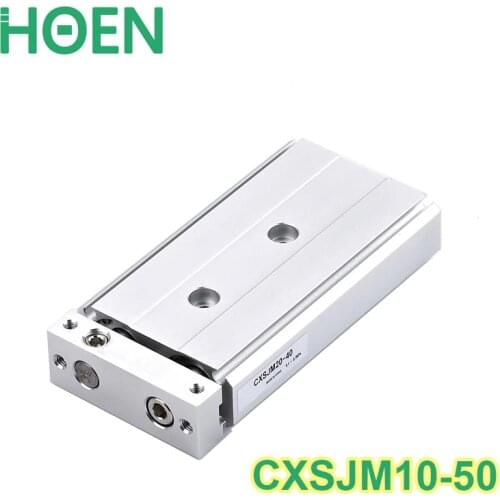 High quality CXSJ series CXSJM10-50 bore 10mm stroke 50mm slide bearing compact air cylinder dual rod air cylinder CXSJM10*50