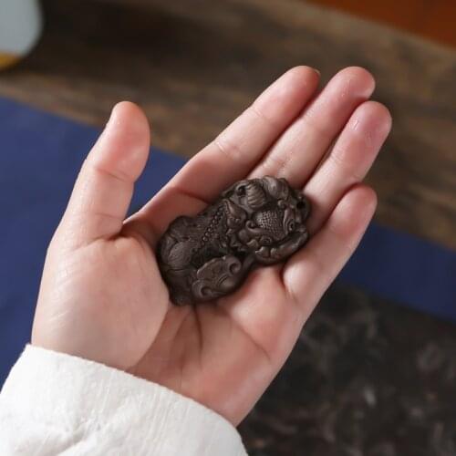 Zi Sha Pig Boutique Tea Pet Tray Decoration Tea Ornaments Raise Entirely Handmade Lucky Brave Sculpture Tea TrayDecor Accessorie