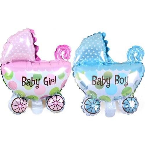 1pc 29*37cm Baby Carriage Shape Foil Balloon Aluminum Baloon Creative Gift Kids Baby Boy Girl Shower Birthday Party Decoration