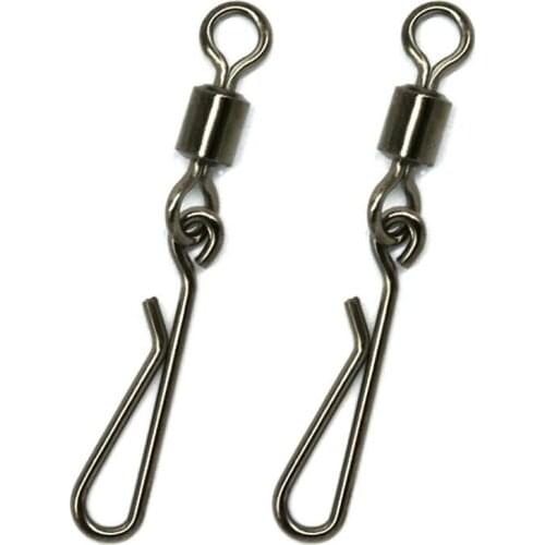 10/20/50pcs Fishing Swivels Connector 2#-10# Interlock Pin Snap Rolling Swivel For Fishhook Lure Carp Fishing Accessories