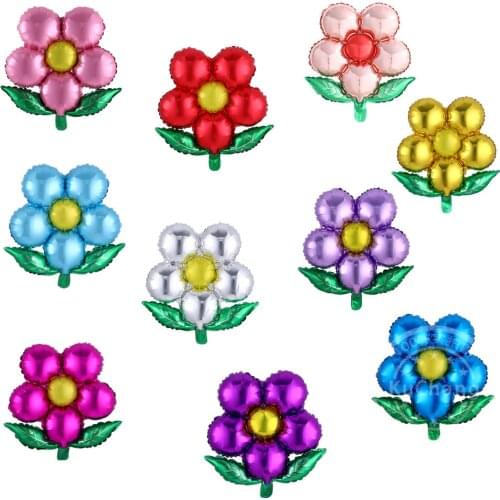 10Pcs/Lot Leaf Five Petal Flower Aluminum Foil Balloon Wedding Birthday Party Decoration Supplies Birthday Gift Holiday Supplies