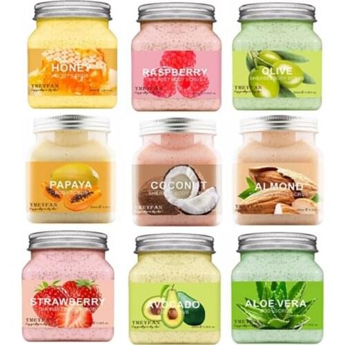 Fruit Body Scrub Exfoliating Hydrating Cream Skin Whitening Go Cutin Dead Skin Acne Treatment Moisturizing Face Body Care 350ML