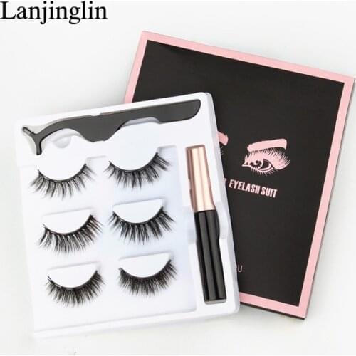 2/3 Pairs Magnetic Eyelashes 3D Mink Eyelashes Magnetic Eyeliner Magnetic Lashes Short False Lashes Handmade Eyelash Makeup Tool