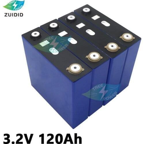 4PCS/LOT 3.2V 120Ah Lifepo4 Battery Grade A Lithium Iron Phosphate 12V 24V Europe US Russia Local Warehous Fast Delivery