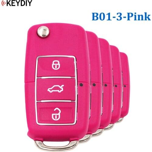 5 PCS/LOT, Original KEYDIY 3 Buttons B01-3-Luxury Universal Remote Control B-Series for KD900 KD900+,URG200 KD-X2 Pink Color