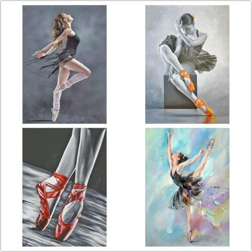 New 5D DIY Diamond Painting Ballet Dancing Full Drill Diamond Embroidery Resin Mosaic Wall Art Picture Kit Home Decoration Gift
