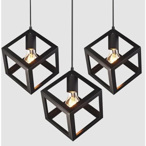 American Simple Retro Wrought Iron Chandelier Corridor Lamp Nordic Restaurant Bar Counter Living Room Bedside Lamp