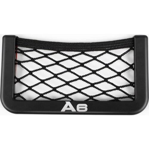 Car Storage Net Bag Phone Holder Pocket Organizer for Audi A6 c5 c6 c7 4f 4g Accessories Car Styling