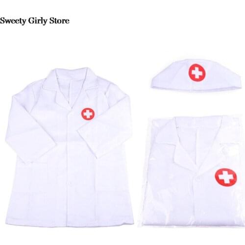 Children Girl Boy Doctor Nurse Cosplay Costume Masquerade Party Clothes for Kids Professional Uniform Clothes Experience Game