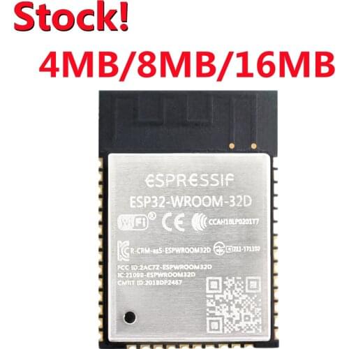 ESP32-WROOM-32D 4MB 8MB 16MB Flash Memory Wi-Fi+BT+BLE ESP32 Module Espressif Original better RF performance