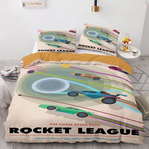 Game Rocket League Bedding Set Bedspread Single Twin Full Queen King Size Car Bed Set Childrens Bedroom Duvetcover Design 12