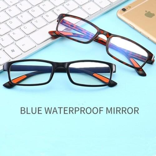 KOTTDO Anti-blue Retro Square Reading Glasses Female Mens Magnifying Glass Frames Myopia Eyeglasses