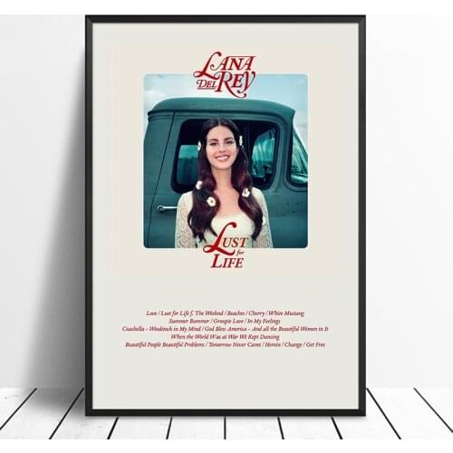 MT2897 Lana Del Rey Lust Life Album Pop cover Music Star Poster Painting Art Poster Print Canvas Home Decor Picture Wall Print