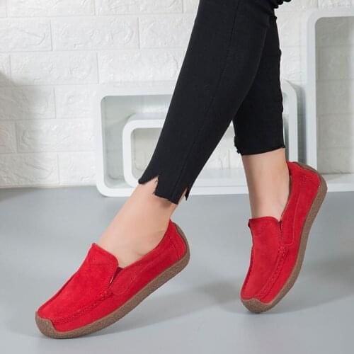 New large size snail shoes autumn and winter flat with casual sports shoes womens casual shoes leather flat womens shoes