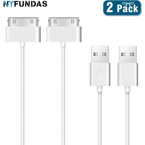 NYFundas 2pcs usb charger cable for iphone 4 4s ipod nano ipad 2 3 iphone4s iphone4 30pin data usb charging cavo chargeur cable
