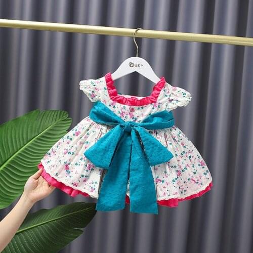 Kids Girls Sweet Style Floral Dress