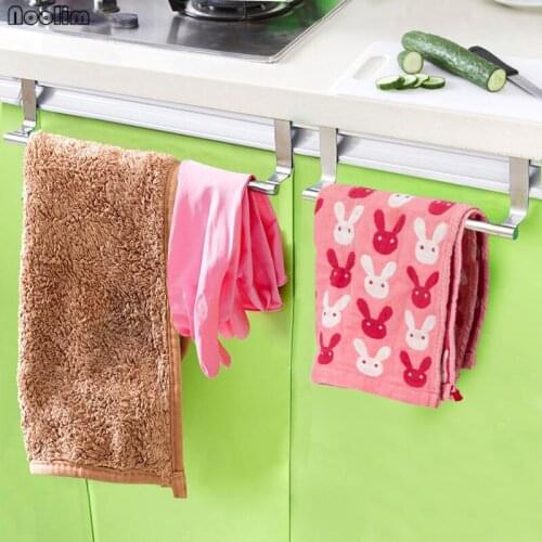 NOOLIM Stainless Steel Kitchen Cupboard Hanger Cabinet Door Towel Stand Rack Chest Hanging Shelf for Storage Sundries