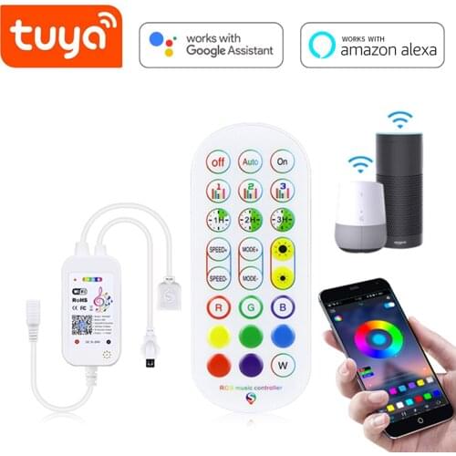 Tuya Smart Life RGB Controller For LED Strip WiFi Remote Control Work With Google Home Alexa Smart Home LED Controller