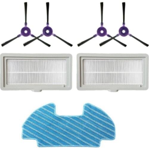 Vacuum Cleaner Side Brush Filter Mop Cloth for Midea VCR08 MR09 Robot Vacuum Cleaner Parts Filter Cloth Replacement Kit