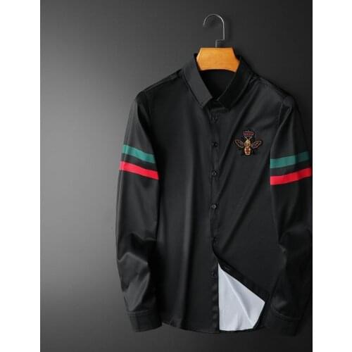 Black White Striped Shirts Men Dress Streetwear Camisa Social Masculina 2021 Spring New Long Sleeve Shirt Large Mens Shirt