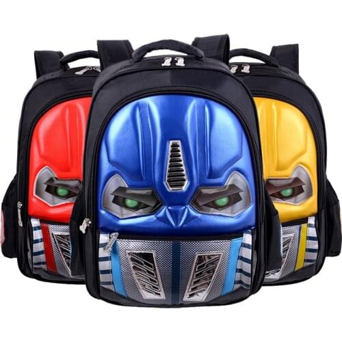 Backpack schoolboy schoolbag 1-3-6 grade hard shell car children waterproof 3D glare light backpack sh110054