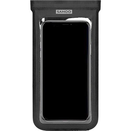 Sahoo Universal Full Waterproof Cycling Bicycle Bike Handlebar 5.8In Mobile Phone Holder Mount Cell Phone Case Dry Bag