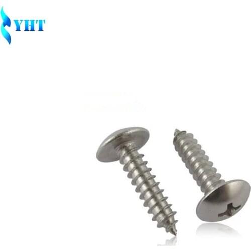 JISB1122T M3 M3.5 M4 M4.2 M5 304 Stainless Steel Flat Head Tapping Screws large Self tapping Umbrella Head Self Tapping 3MM
