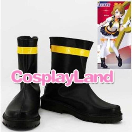 Customize Boots Love Live ! Koizumi Hanayo Black Cosplay Boots Cosplay Costume Anime Party Shoes