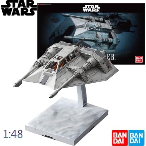 Bandai Classic Movie Star Wars 1/48 SNOWSPEEDER Snow Fighter Anime Assembly Model Collectable Toys Birthday Present