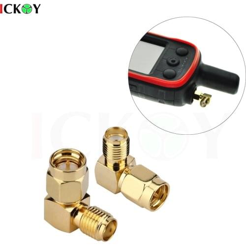 SMA Male Plug to SMA Female Jack 90 degree Right Angle Coax Coaxial Assembly Adapter for Garmin Alpha 100 50 Astro 220 430 320