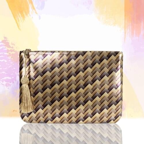 FARBAG VEGAN LEATHER HANDBAG CLUTCH PORTFOLIO TASSELS PU BAG C011958