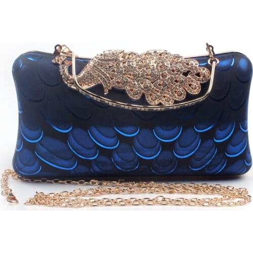 Bridal Wedding Lady Evening Bags Diamonds Phoenix Day Pouch Clutches Women Messenger Shoulder Bag Purse Party Girl Handbags