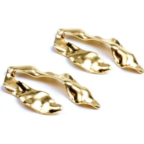 Brass Textured Charms,Raw Brass Earrings Findings,Raw Brass Pendant,Geometric Shaped Earrings Brass Charm,34.5x17.5mm-RB1184