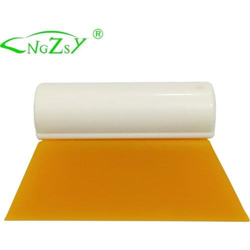 10cm Yellow Soft Turbo Squeegee Bevel Rubber Window Tint Corner Cleaning Tools Car Wrapping Tools B28