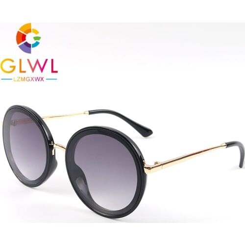 Vintage Glasses Women Round Sunglasses 2021 Retro Female Eyeglasses Stylish Drive Sunglass Gold Black Lenses Sun Ladies Eyewear
