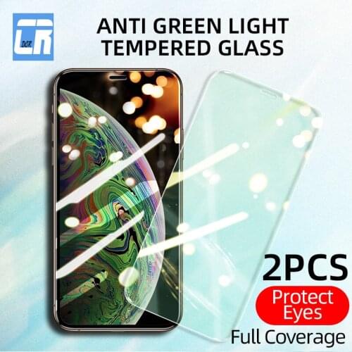 Green Light Real Eye Protection Tempered Glass For iPhone 11 Pro Max Xs XR X 6 6s 7 8 Plus Screen Protector iphone SE 2020 Film