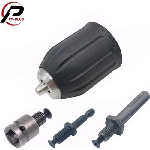 0.8-10mm 3/8"-24UNF Self-locking Keyless Drill Chuck Self Tighten 3/8" Chuck Adaptor For SDS Hex Impact Wrench Conversion