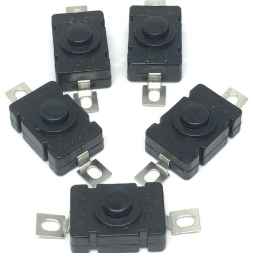 10PCS/Lot KAN-28 Push Button Switch 18*12mm 1.5A/250V Self Locking For Flashlight