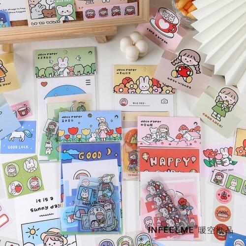 20sets/lot Memo Pads Sticky Notes cute cartoon Paper diary Scrapbooking Stickers Office School stationery Notepad