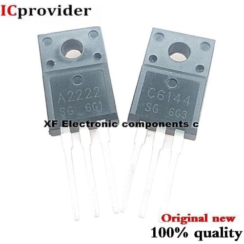 20pcs/lot 2SA2222 2SC6144 10pcs A2222 + 10pcs C6144 TO-220F IC New original