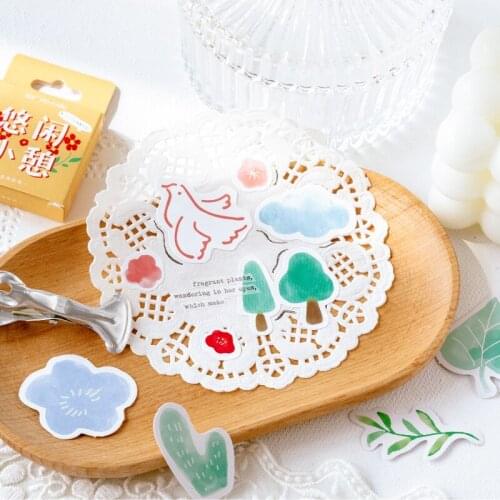 56boxes Mini Kawaii Casual Flowers Paper Sticker Decoration Decal DIY Album Scrapbooking Seal Sticker Stationery