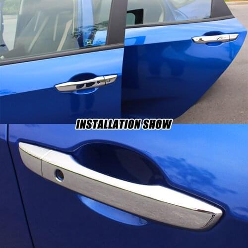 ABS Chrome For Honda Civic 2016 2017 2018 Accessories Car Door Side Protector Handle Cover Catch With Smart Key Hole Cover Trim