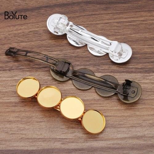 BoYuTe (10 Pieces/Lot) Fit 20MM Cabochon 86*22MM Metal Hair Clip Base Blank Tray Bezel Diy Jewelry Making Materials